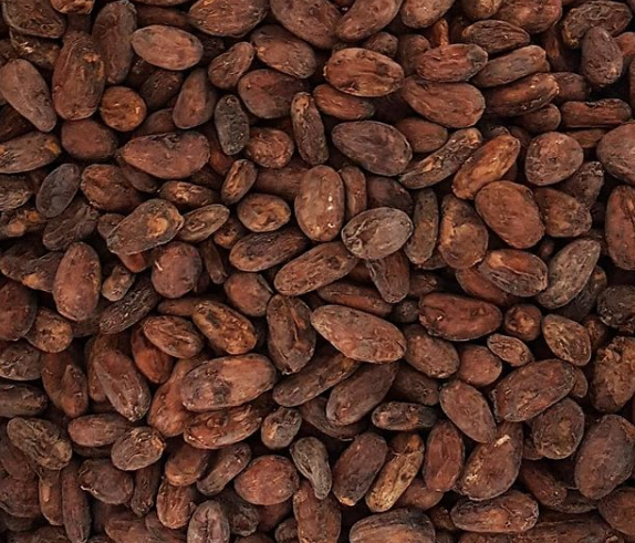 Brewing Cacao from Kokoa Kamili showing organic cacao beans harvested in Tanzania.